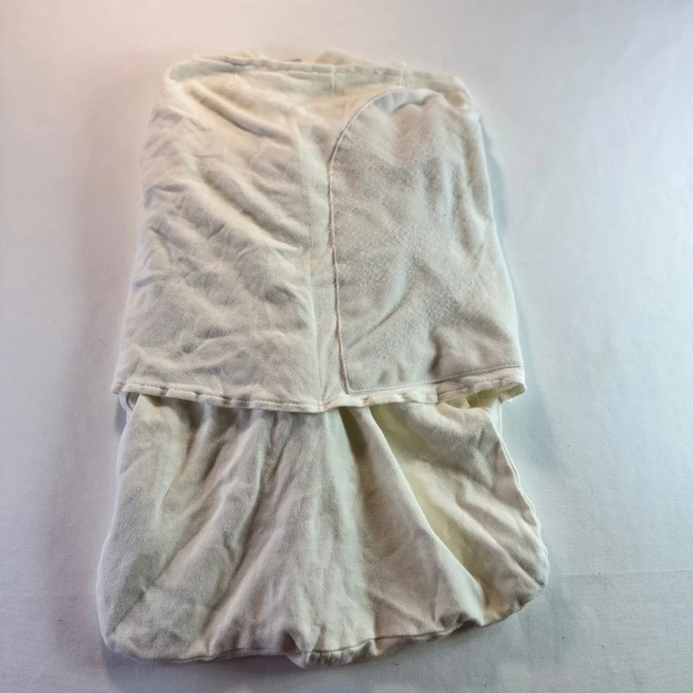 Halo SleepSack Swaddle 0-3 Months Cream Cotton Adjustable 3-Way Wrap Blanket Top
